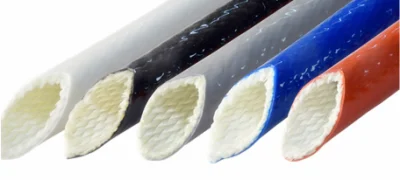 Tubi flessibili intrecciati Protezione termica Fibra di vetro rivestita in silicone per ignifugo